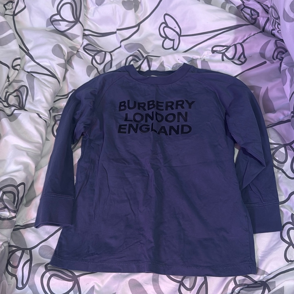 Little boys long sleeve Burberry Tshirt